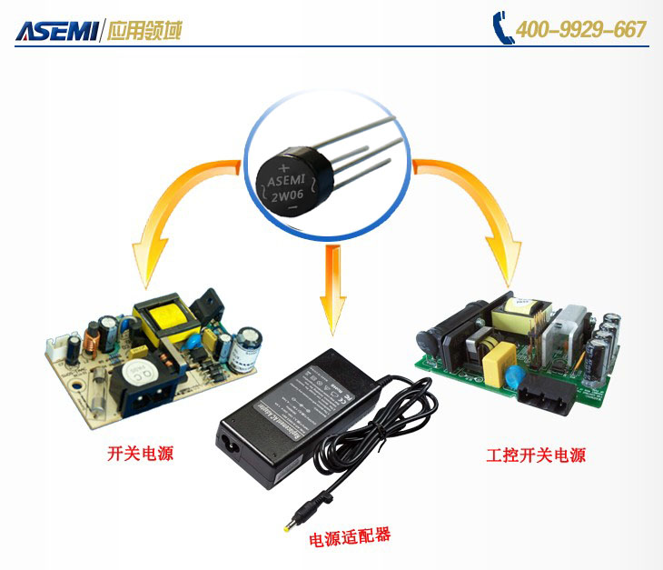 ASEMI整流橋圓橋2W06